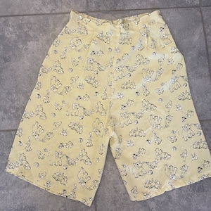 vintage  high waisted shorts yellow elephant print