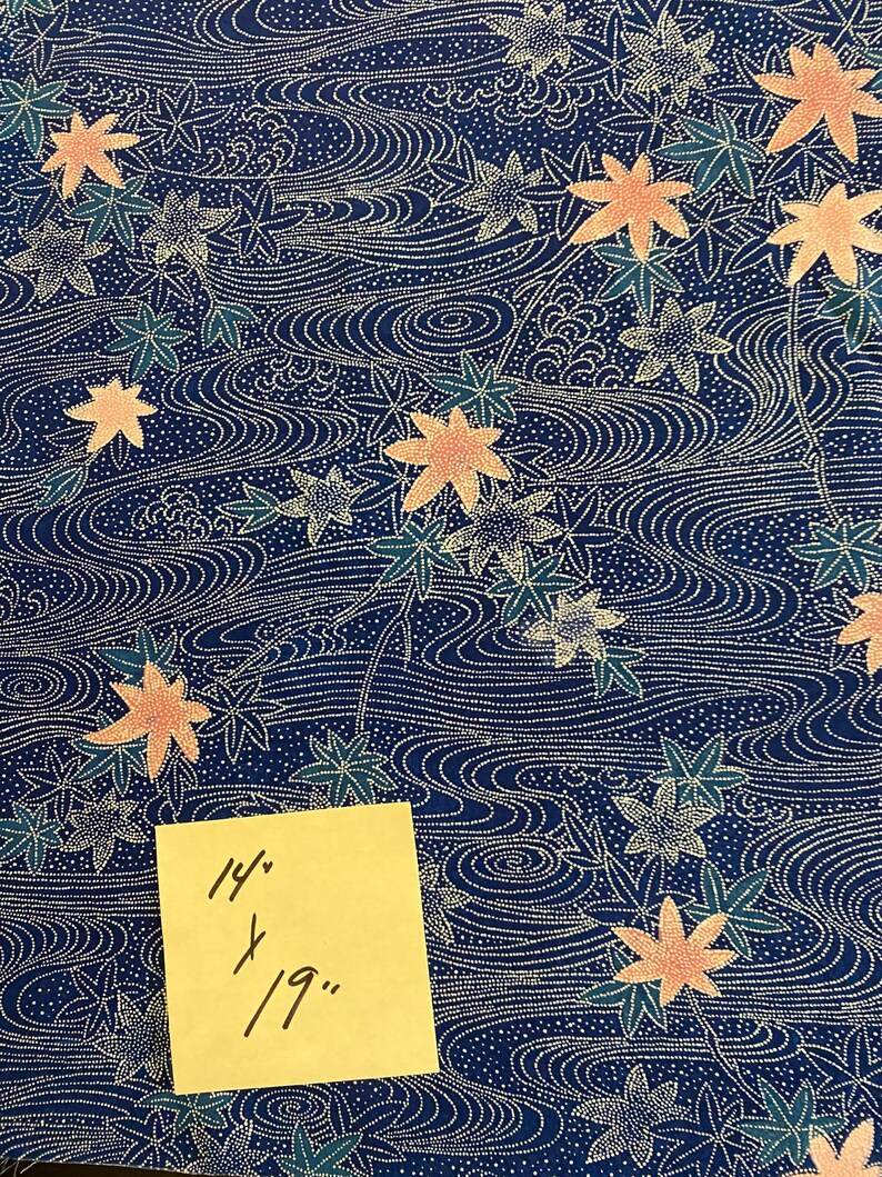 Lot of 5 Vintage Traditional Japanese Print Fabric Remnants Etsy