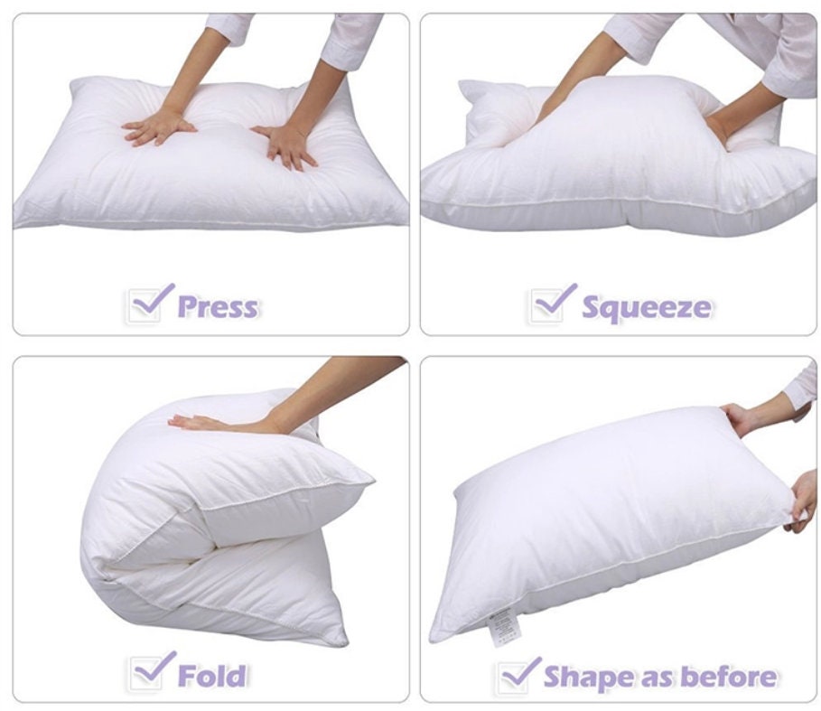 Pack of 8 White Goose Feather & Down Cushion Pads Inserts Etsy.de