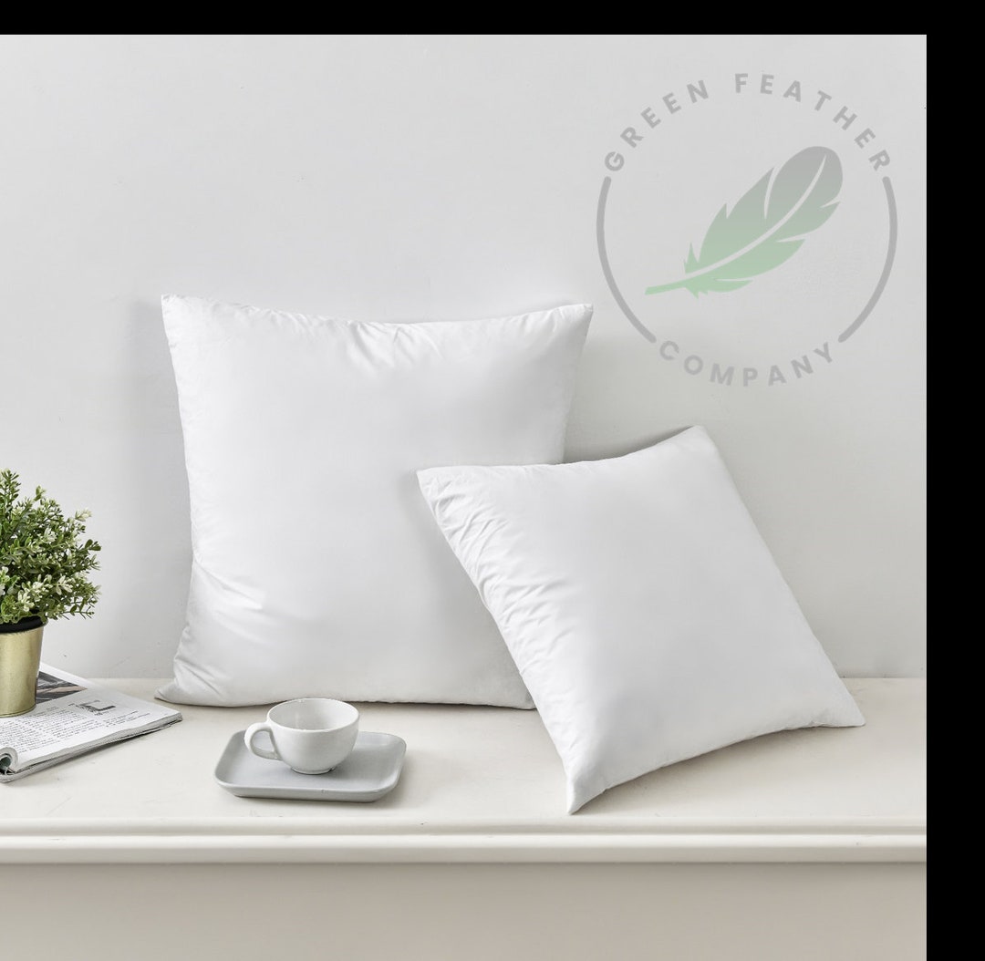 Pack of 2 White Goose Feather & Down Cushion Pads Inserts Etsy UK