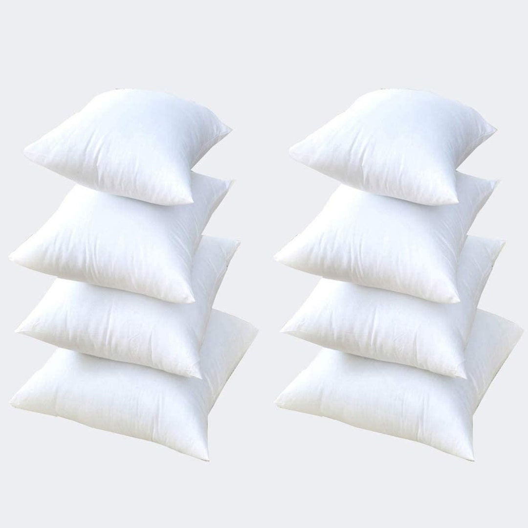 Pack of 8 White Goose Feather & Down Cushion Pads Inserts Etsy.de