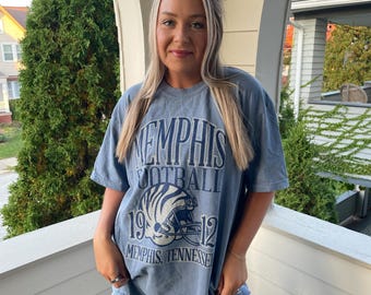 Unisex Memphis Tigers Football Comfort Colors T-Shirt