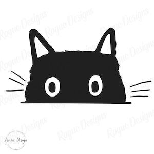 Peeking Cat Vinyl Car Decal: Funny Kitty Sticker