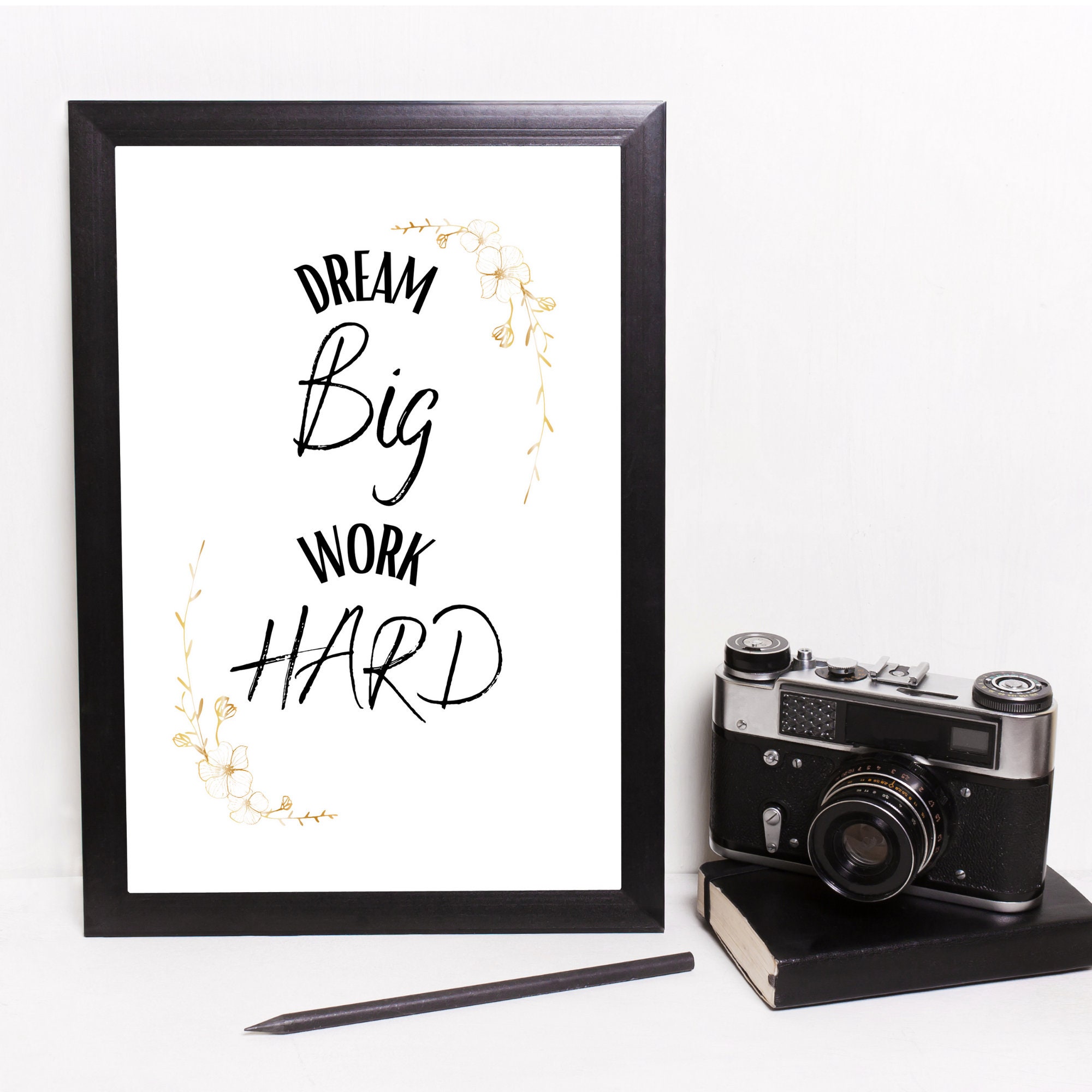 Printable Wall Art Dream Big Black and White Printable - Etsy