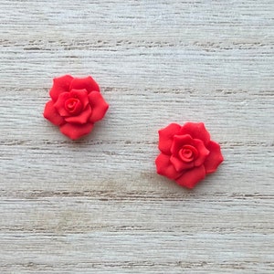 Red Hot Rose Earrings