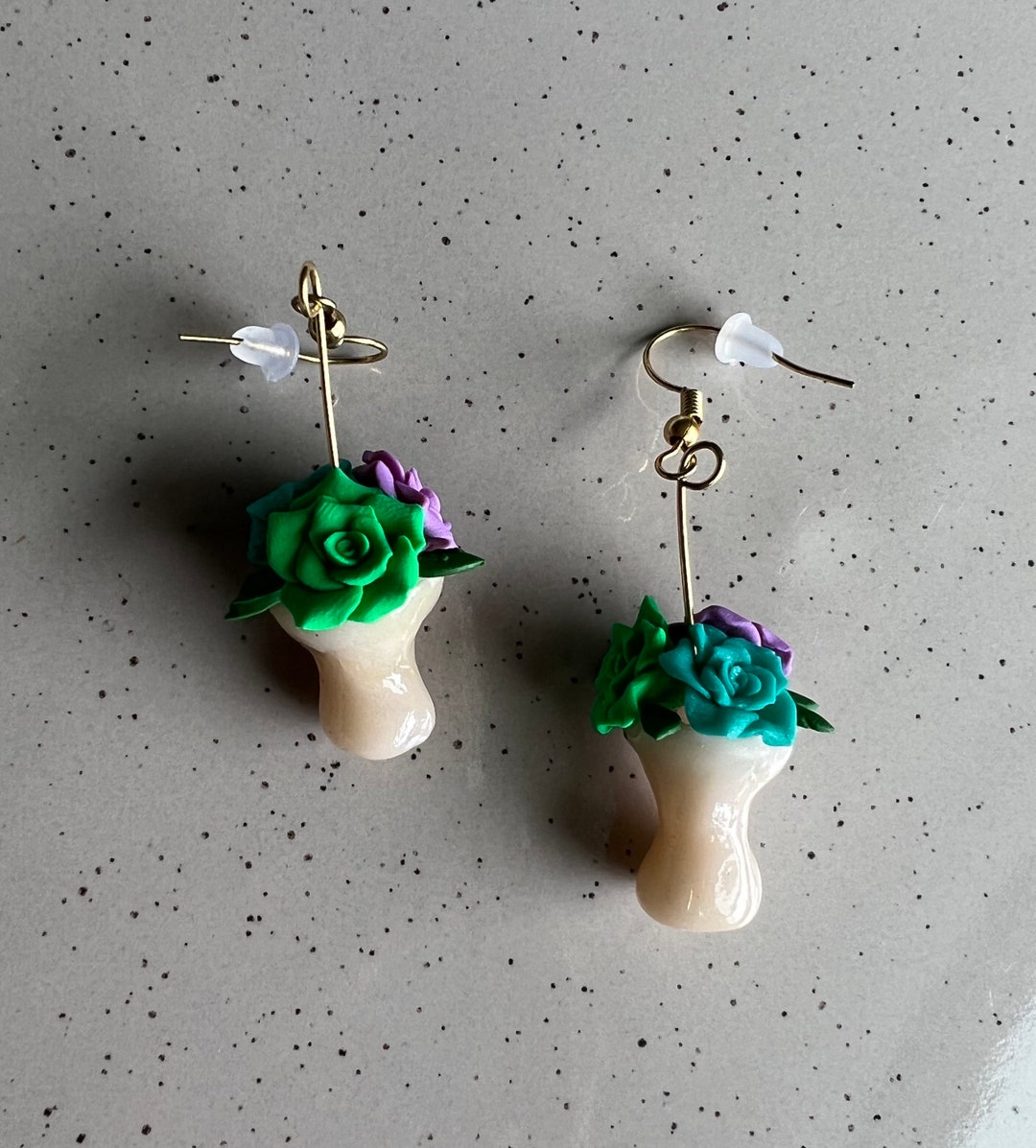 Flower Bouquet Earrings Etsy