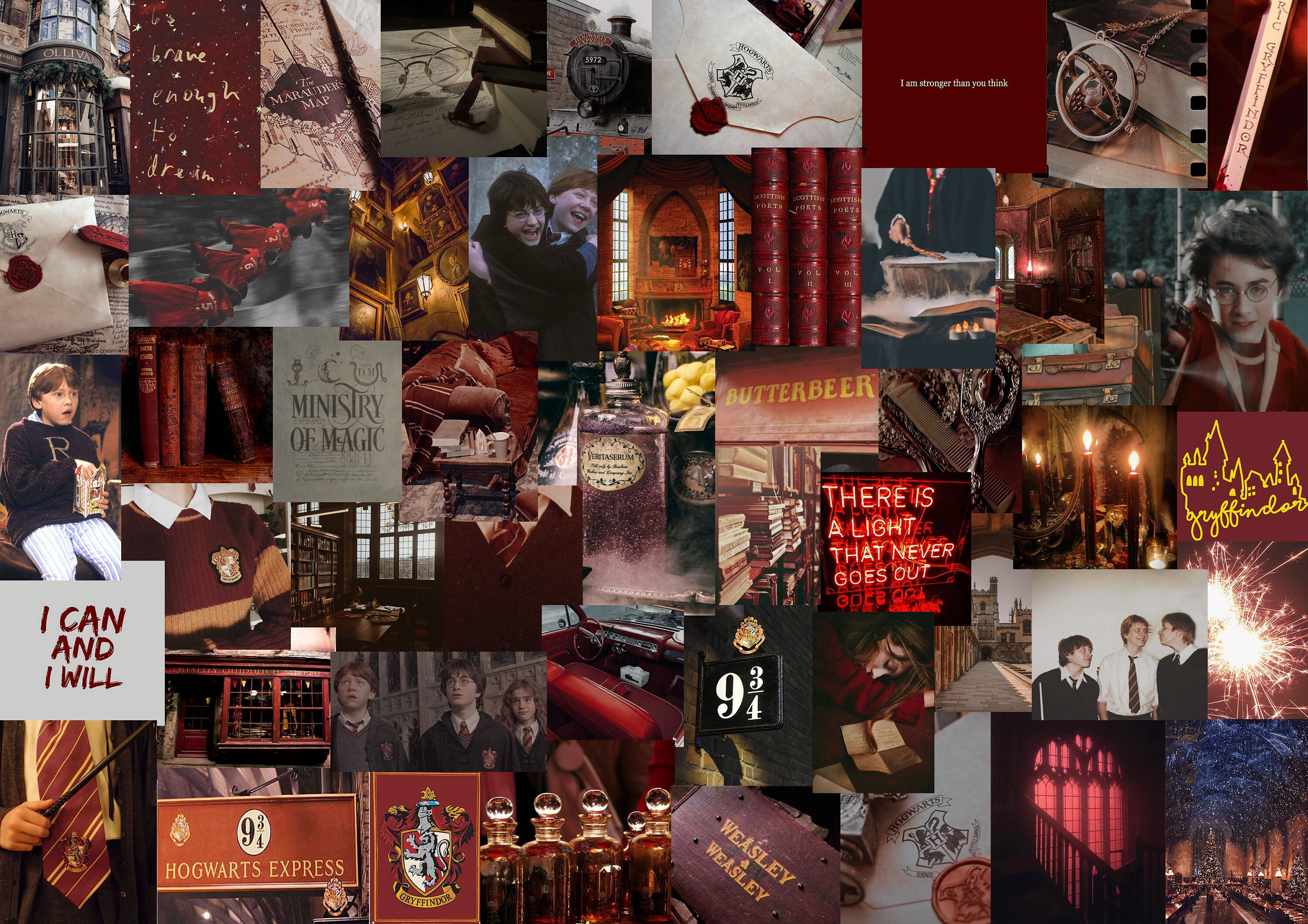 Gryffindor Harry Potter Aesthetic Wall Collage Kit He vrogue.co