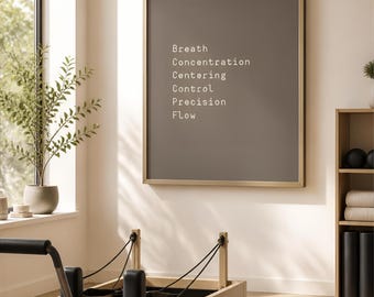 Pilates-Prinzipien, minimalistische Kunst (Digitaldruck)
