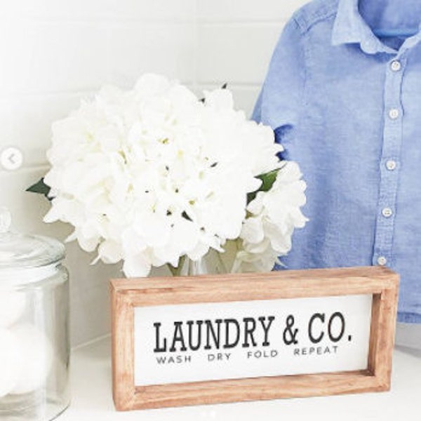 Wooden Laundry Sign  | Hampton | Hampton Home decor
