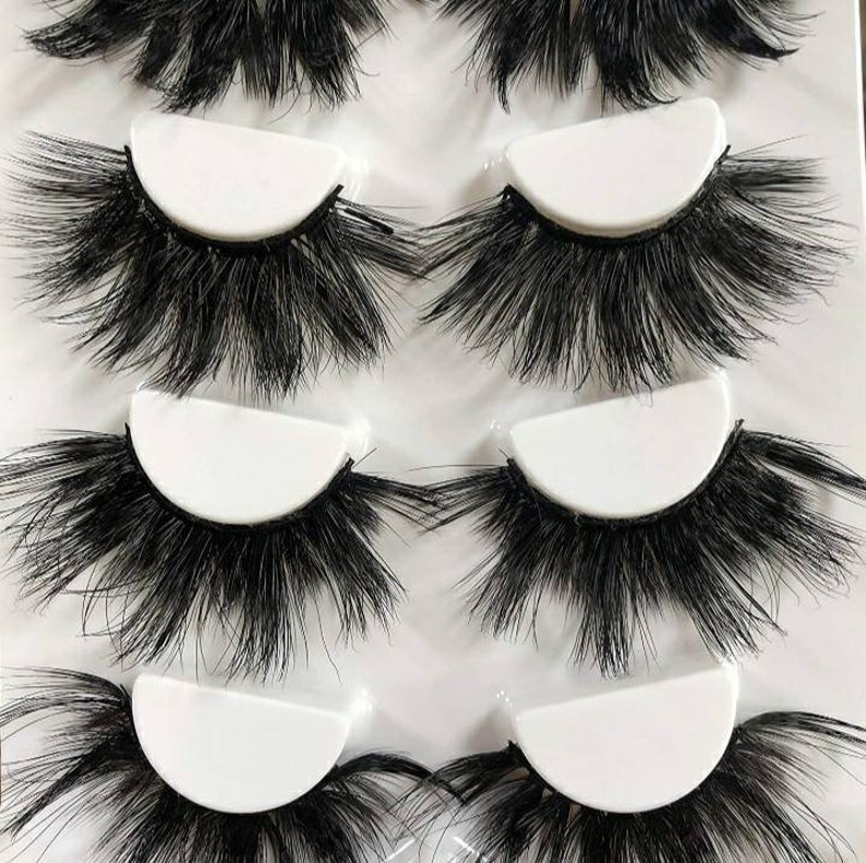 25MM Lashes Faux Mink Lashes False Eyelashes 4 Pairs Dramatic Mink