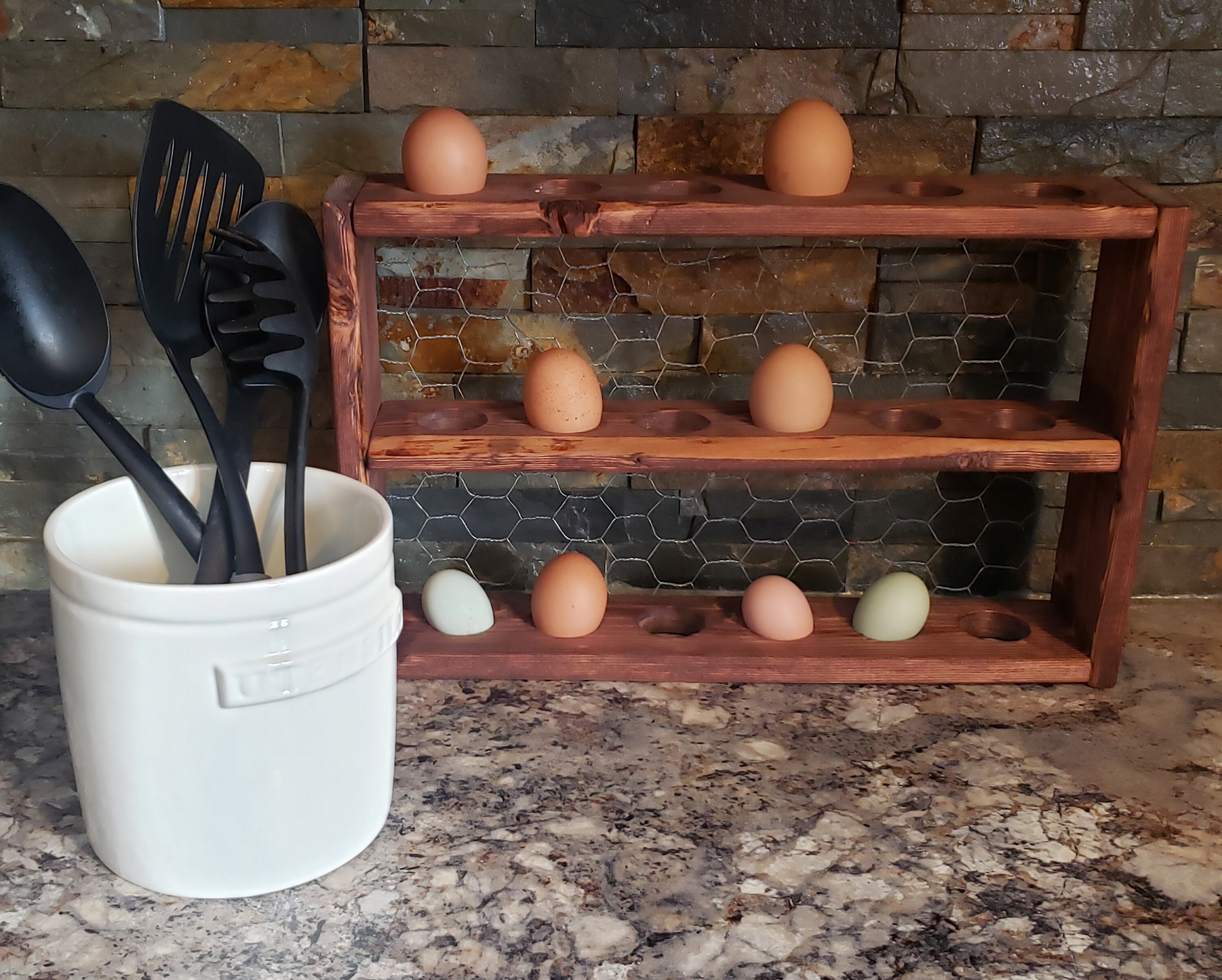 Egg Decor/egg Holder/fresh Eggs/ 18ct Egg Stand/farmhouse Egg Etsy