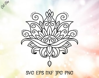 Download Lotus Mandala Svg Etsy