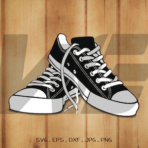 Schuhe Clipart SVG, Sneakers SVG, Schuhe svg, Classic Sneaker Svg Clipart, Digital Download, Vektor, Silhoutte, Svg, Eps, Dxf, Png, Jpg.