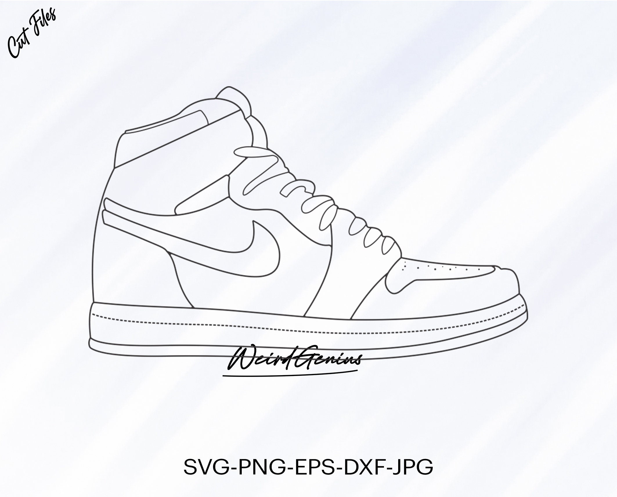 air jordan black outline