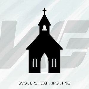 Church SVG, Church Clipart, Church Vector, SVG, Cut File For cricut, Clipart, Digital Download, Vector, Silhoutte, Glowforge