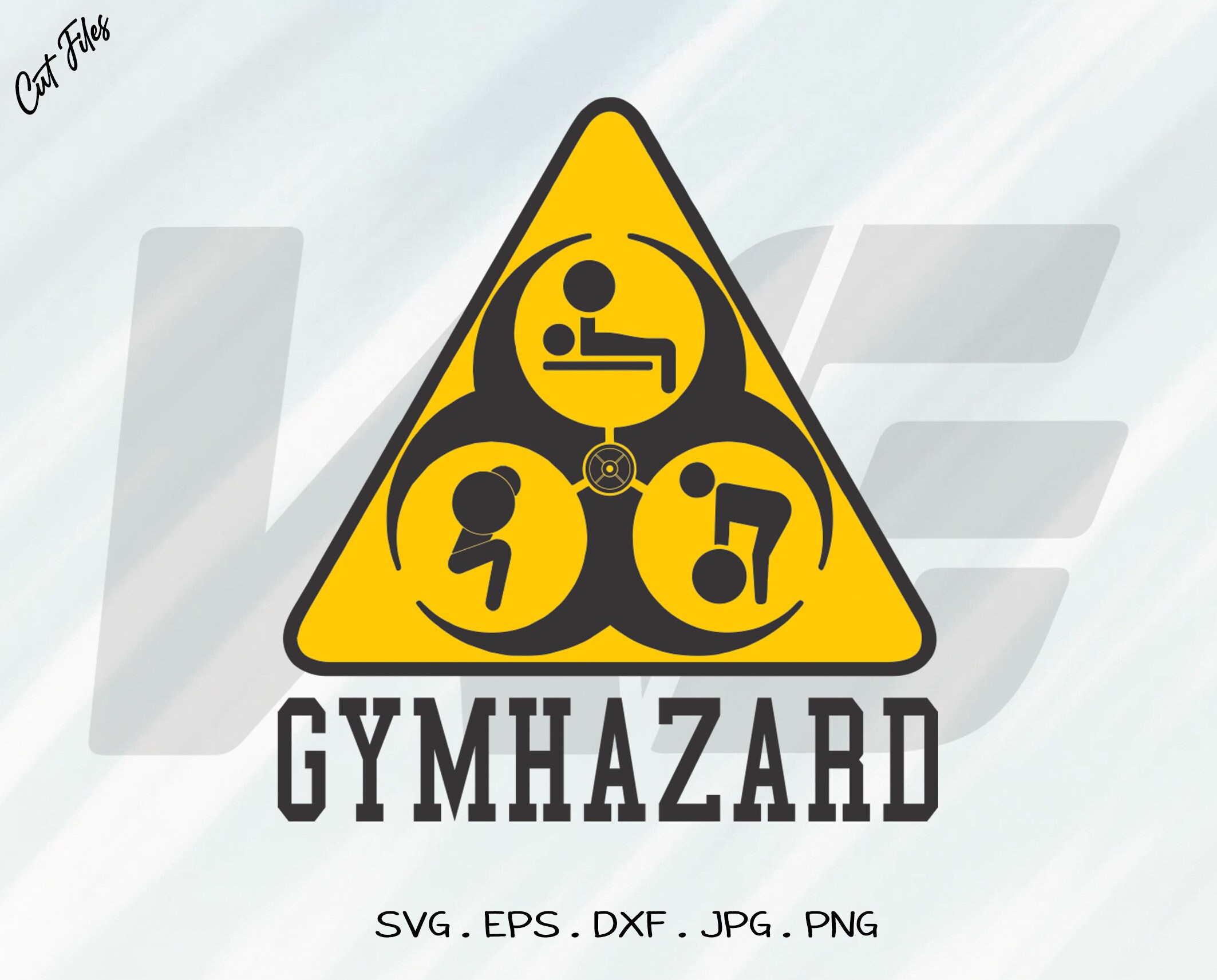 Gym Hazard Gym Svg Fitness Svg Workout Svg Cut File For Etsy