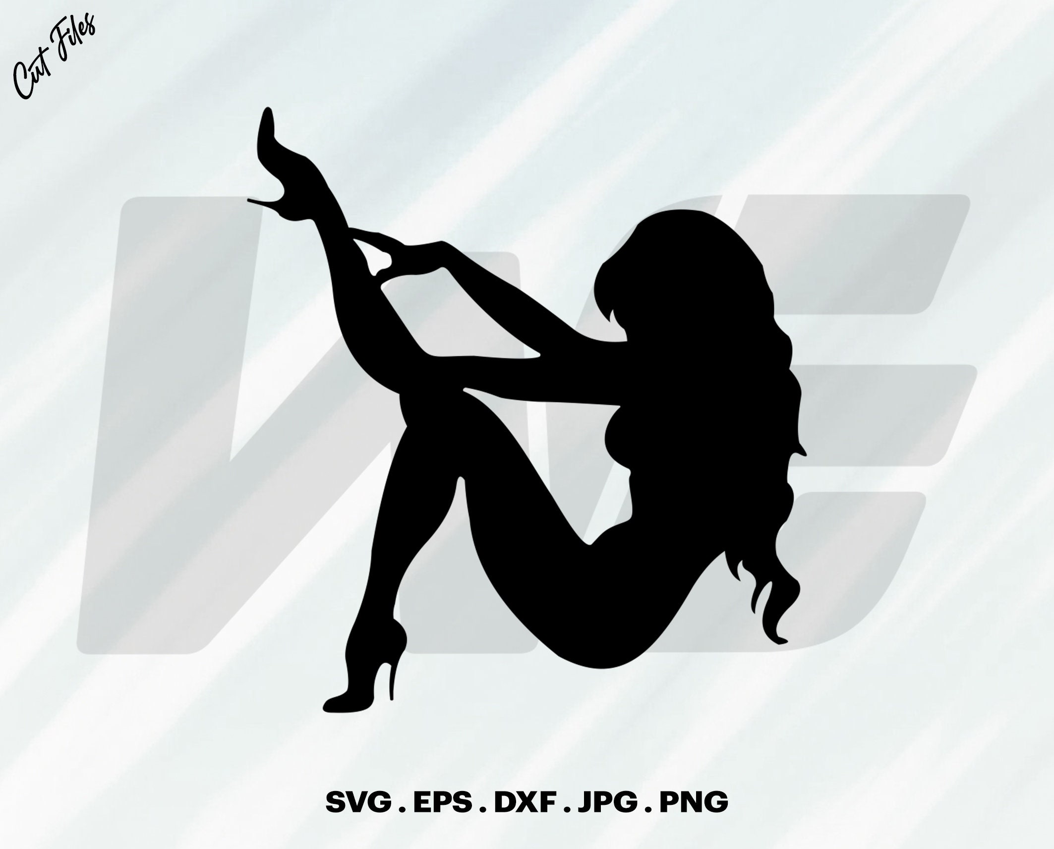 Digitalfil Sexy Woman Svg Cut Files Silhouette Clipart Vinyl Files