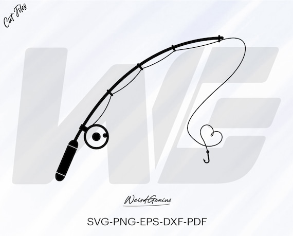 Fishing Pole Svg Png, Fishing Pole Vector, Fishing Svg, Transparent  Background, High Quality File, Cut File for Cricut. 