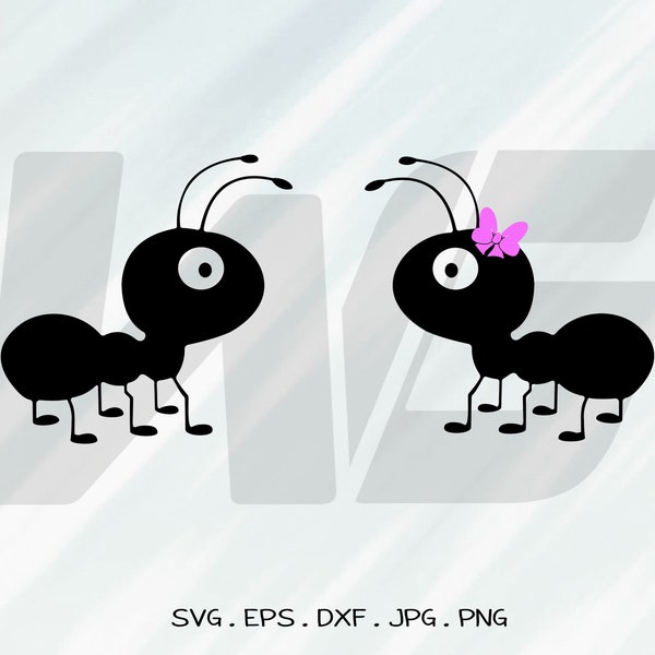 Ants Svg, Antz Svg, Ants Clipart, Cut File For cricut, Clipart, Digital Download, Vector, Silhoutte, Svg, Eps, Dxf, Png, Jpg