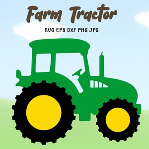 Farm Tractor SVG, Tractor SVG, Agro Machine Clipart, Silhouette, Tractor Vector, Digital download, Tractor Cut file, svg, eps, dxf, jpg, png