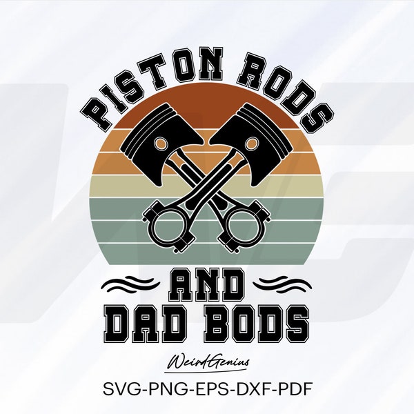 Pistons Rods and Dad Bod Svg Etsy