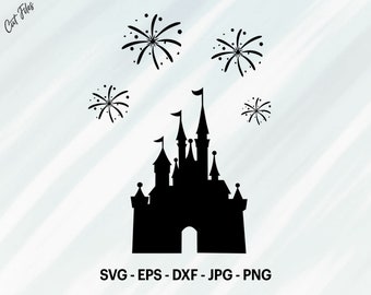 Castle Silhouette (svg, eps, dxf, png, jpg) (Digital Download)