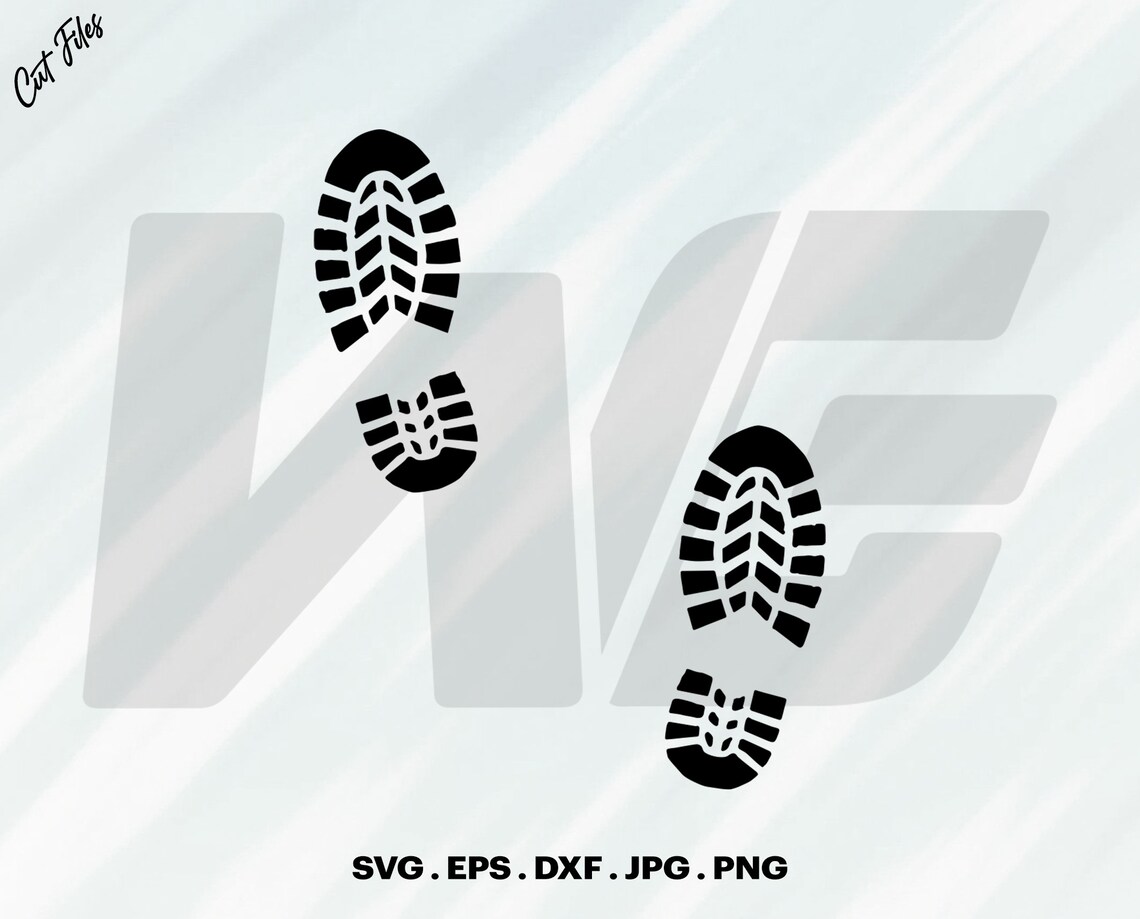Boot Footprint Boot Footprint Svg Cut File For cricut Etsy