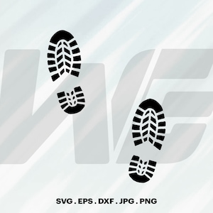 Boot Footprint, Boot Footprint Svg, Cut File For cricut, Clipart, Digital Download, Vector, Silhoutte, Svg, Eps, Dxf, Png, Jpg