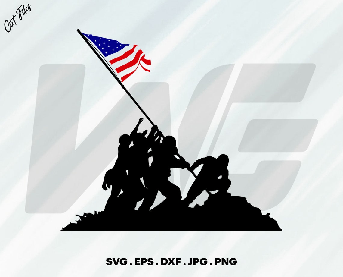 Flags of Our Fathers Silhouette SVG Independence Day SVG Etsy