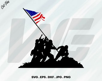 Iwo Jima Flag Raising SVG, Independence Day, Cut File (Digital Download)