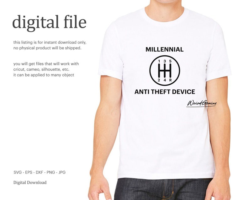 Millennial Anti Theft Device Meme Svg Funny Car Svg Instant Etsy Canada