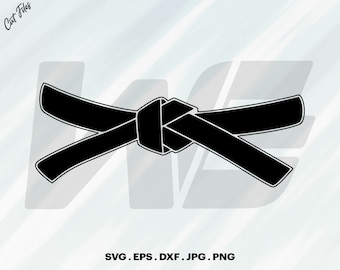 Black Belt SVG, Karate Belt Svg, Taekwondo Belt Svg, Belt Svg, Cut File For cricut, Clipart, Digital Download, Vector, Silhoutte.
