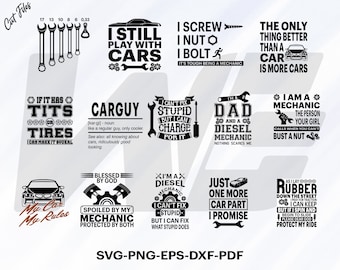 Car Quotes Bundle, Car Bundle, car Lovers Bundle, Car Meme,  Svg File For Cricut, Car Design Tshirt Bundle, Svg, Dxf, Eps, Png, Pdf, JPEG