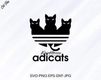 Adicats Funny Cat Svg, Cat Svg, Instant Download Svg, High Quality File, Svg, Png, Eps, Dxf, Jpg, Digital Download.