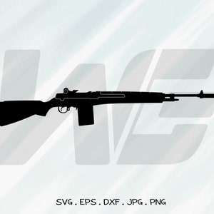 M14 Svg, M14 EBR Svg, Rifle Svg, Marksman Rifle Svg, M14 Silhouette, M14, Sniper Svg, Sharp Shooter Svg, Digitale Download, Svg Files.