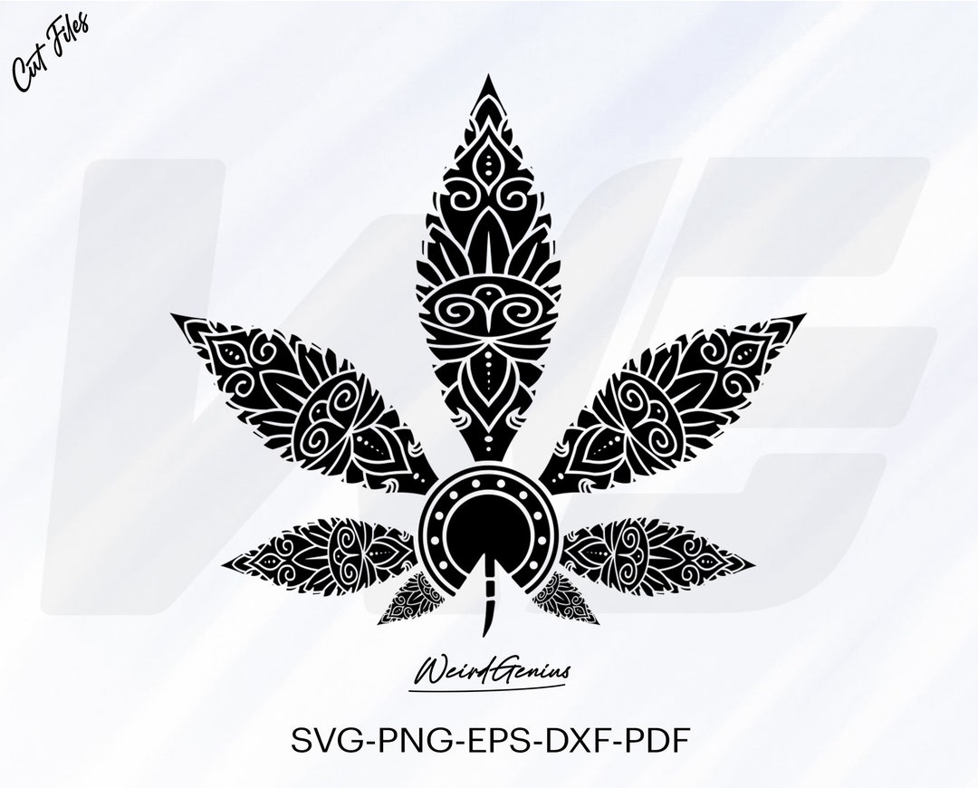 Weed Mandala Svg, Marijuana Mandala Svg, Cannabis Mandala Svg