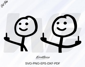 Middle Finger Svg, Funny Meme Svg, Meme Middle Finger Svg, Funny Middle Finger Svg, High Quality File, Cut File For Cricut.