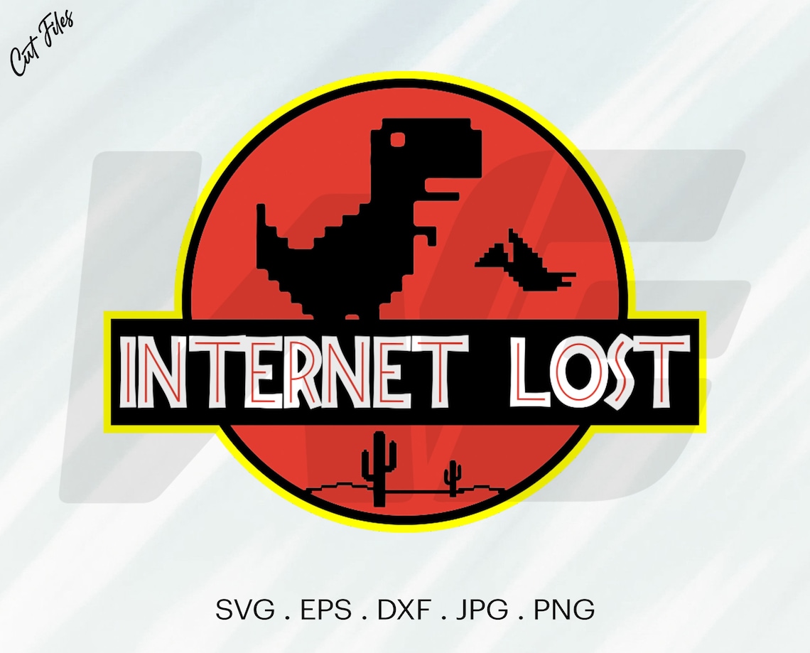 Internet Lost SVG Dinosaur SVG No Internet SVG Internet | Etsy