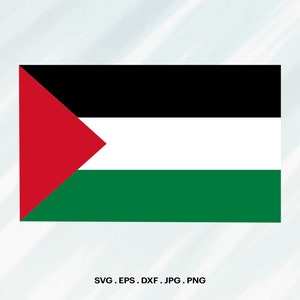 May include: The flag of Palestine, a horizontal tricolor with black, white, and green stripes, and a red triangle at the hoist. The image also includes the text "Cat Files" and file type extensions.