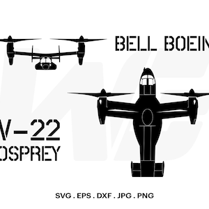 Osprey V22 SVG, Osprey plane SVG, V-22 Osprey VTOL Aircraft silhouette, Cut File For cricut, Clipart, Digital Download, Vector, Silhoutte,