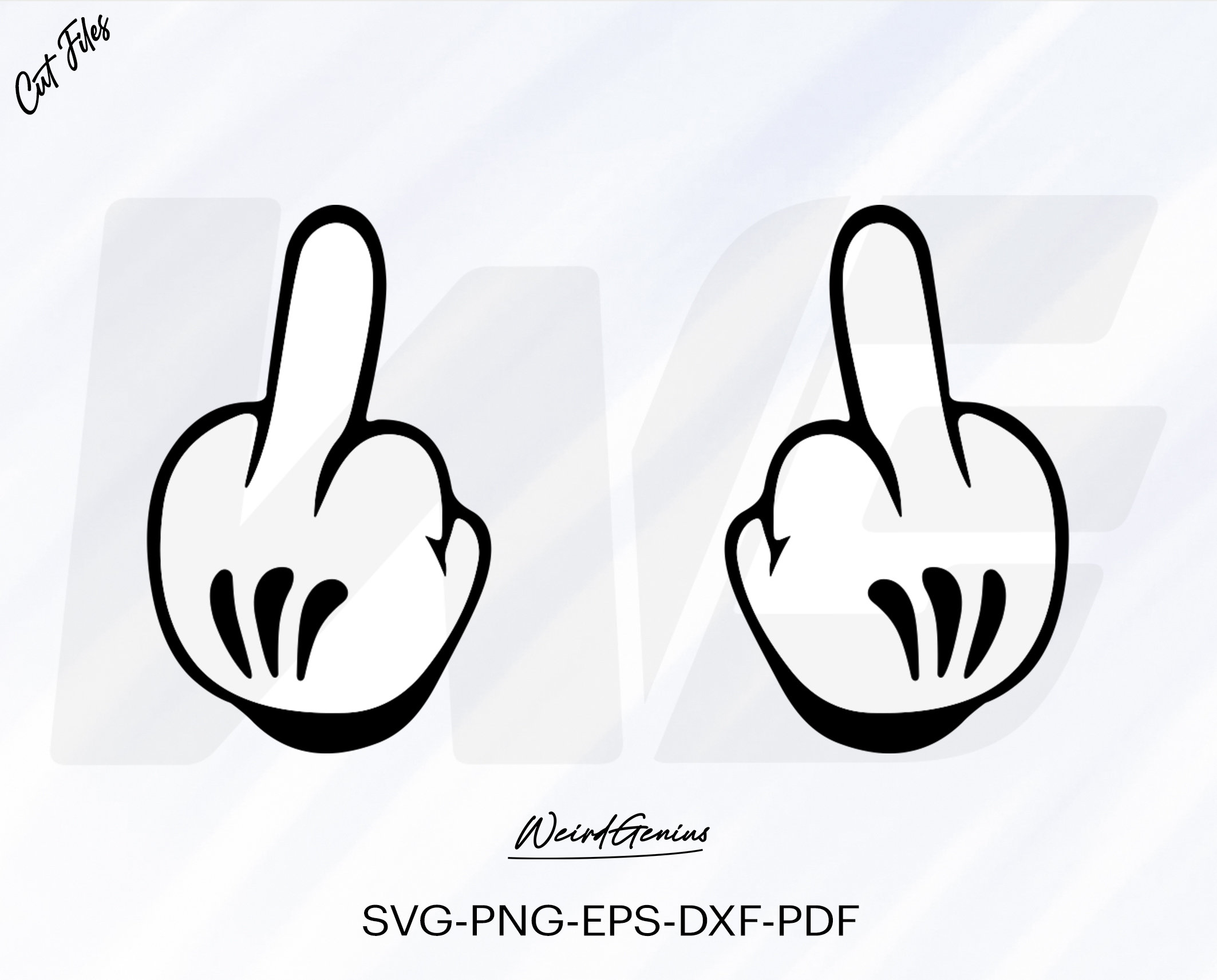 Middle Finger Svg, Cartoon Middle Finger Svg, F*ck Off Svg, Decal, Vinyl. , Vector, Silhouette , Cut File For Cricut, Svg, Png, Eps, Dxf,Pdf