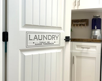 LAUNDRY room decal / PANTRY / Restroom / Powder Room / Bathroom / sticker / vinyl / door sticker / farmhouse decor