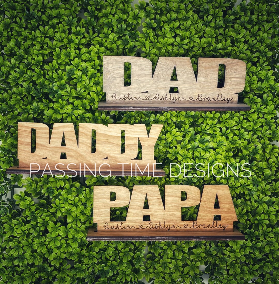 Personalized Fathers Day Gift / Gift for Dad / Wood Name Sign ...