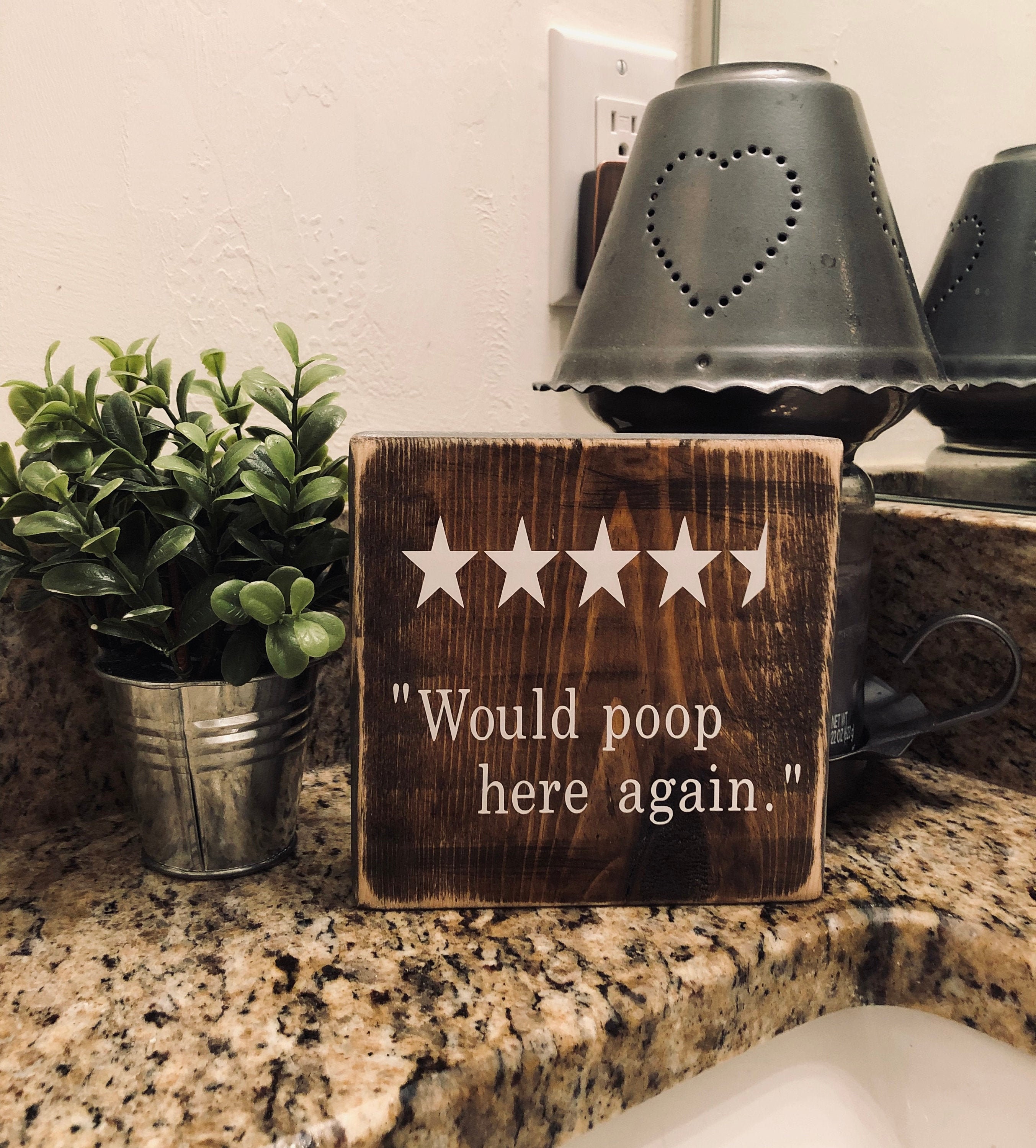 Bathroom Rating Sign / Block Sign / Bathroom Sign / Star Etsy UK