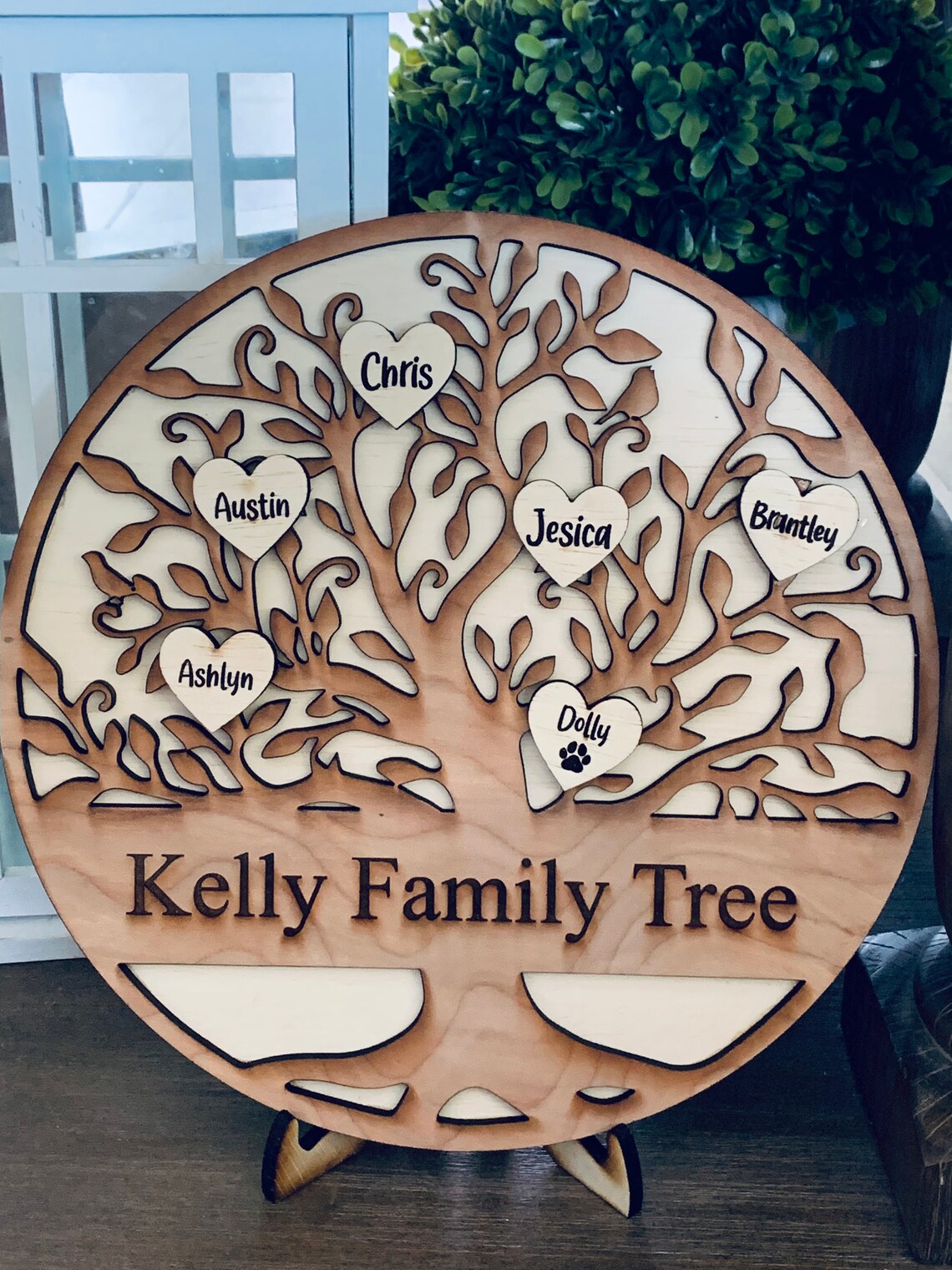 3D family tree / Layered wood sign / Family tree sign / Wall Etsy