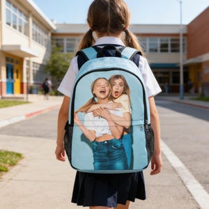 Personalized Photo Backpack: Custom School Travel Bag