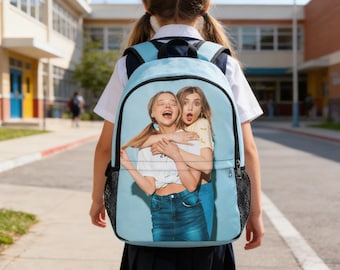 Personalized Photo Backpack: Custom School Travel Bag