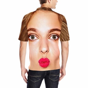 Personalized Face Polo Shirt,Custom Photo Golf Shirt,Funny Couple Matching Shirts,Gift for Boyfriend Girlfriend,Summer Vacation Outfit