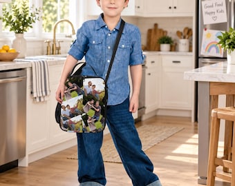 Personalized Photo Lunch Tote: Custom Insulated Kids Lunch Bag