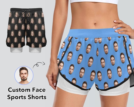 Custom Face Sports Shorts Personalized Photo Sports Shorts Gifts Men Women Athletic Shorts Workout Shorts With Liner Gym Running Shorts Etsy